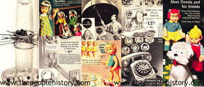 1968 Toys including Kerplunk Game, Christina Doll, Hot Wheels Track, Home Planetarium, Baby Steps Doll, Film Projector, Peanuts Talking Telephone, Dennis the Menace Toys
