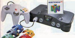 Nintendo 64 Game System From The 1990s
