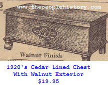 Cedar Lined chest with walnut veneer from the 20's 