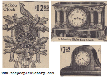 Range of Clocks including Mantle clock, Cuckoo Clock and 8 Day Wind Up Clock