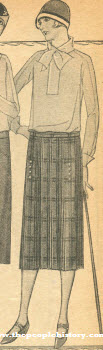 Colorful Sport Plaid Skirt 1924
