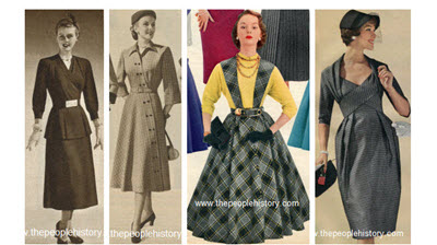 Fifties Ladies Fashion Dress Examples 