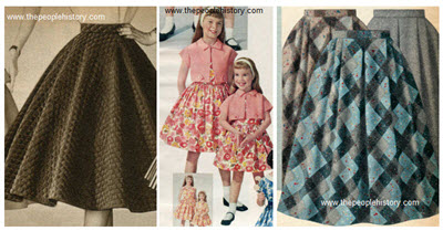 Ladies 1950s Fashion Skirts Examples