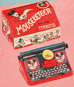 Mouseketeer Portable Typewriter From The 1950s