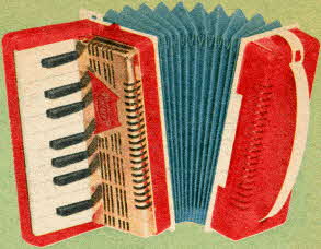 Golden Piano Accordion From The 1950s