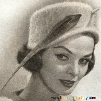 Feathered Profile Hat 1958