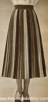 Multi-Color Pleated Skirt 1950