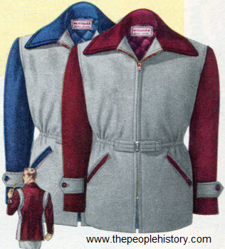 Two Tone Campus Style Jacket 1950