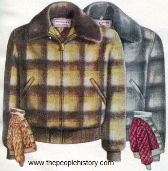 Wool Blouse Plaid Jacket 1950