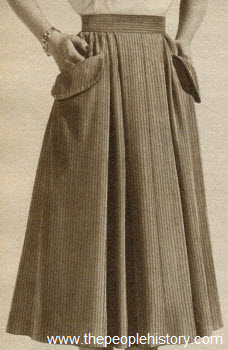 Colorful Corduroy Skirt 1951