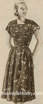 Printed Crepe Maternity Dress 1951