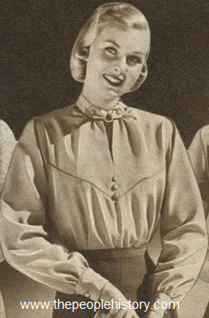 Ring and Tab Neckline Shirt 1951