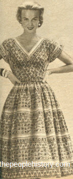 Cotton Print Dress 1953