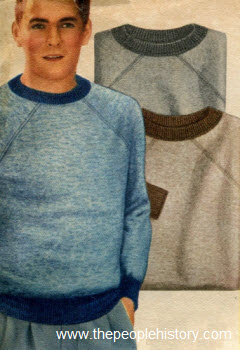 Faded Denim Color Sweatshirts 1954
