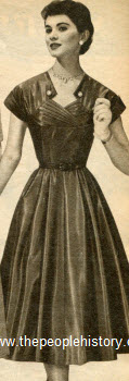 1954 Iridescent Taffeta Dress