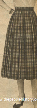 Plaid Pleated Skirt 1954
