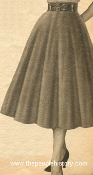 Swing Flared Corduroy Skirt 1954