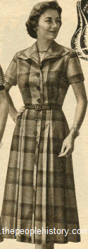 Wool Plaid Dress 1954