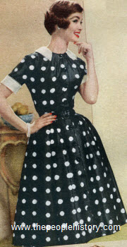 Polka Dot Coat Dress 1958