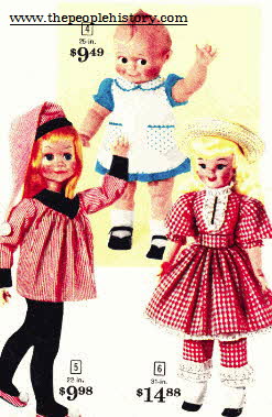 Selection Of Popular Dolls From The Early 60's From The 1960s