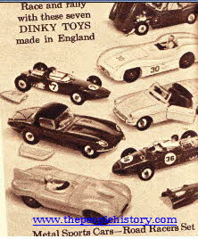 Dinky Metal Sports Car Racing Set From The 1960s