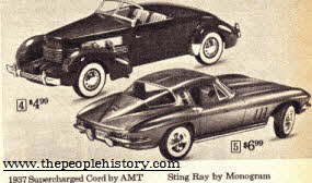 60s Stingray and Cord Car Models  From The 1960s