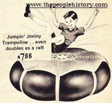Garden Trampoline ( Looks a Little Unsafe in todays world ) From The 1960s