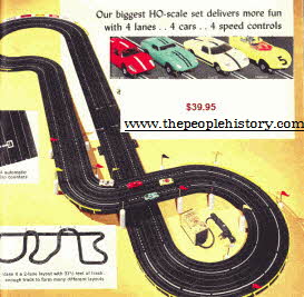 Aurora 4 track Auto Racing Set From The 1960s
