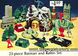 Batman and Robin Models including Batcave, Batmobile and Bat Plane and Gotham City From The 1960s
