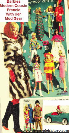 Barbie's Trendy Cousin Francie with all her MOD gear From The 1960s