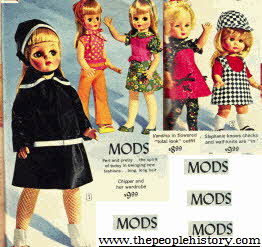 MOD Dressed Dolls with 1960s style Fashion Clothes