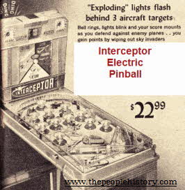 Electric Pinball Game From The 1960s
