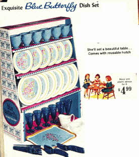 Little Girls Play Tea Set From The 1960s