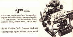 V8 Engine Model shows working parts From The 1960s