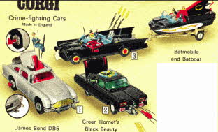Corgi Crime Fighters Cars  From The 1960s