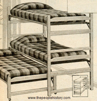 1961 Three Tiered Bunk Bed