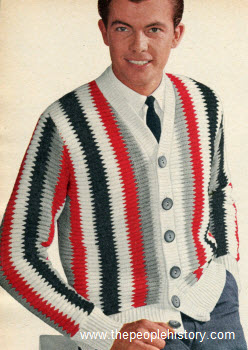 1961 Striped Cardigan