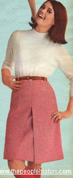 1965 Houndstooth Walking Skirt