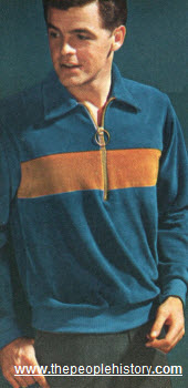 1966 Zipper Neck Velour Shirt