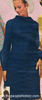 1968 Horizontal Tuck Dress