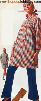 1969 Maternity Check Shirt-dress