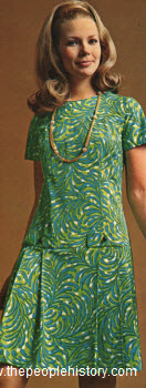 1969 dress pleated side clothes fashions
