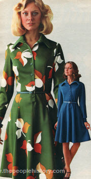 Double Knit Polyester Shirtdress 1975
