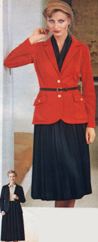 Blazer and Pleated Skirt 1979