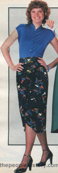 Cap Sleeve Blouse and Wrap Skirt 1979