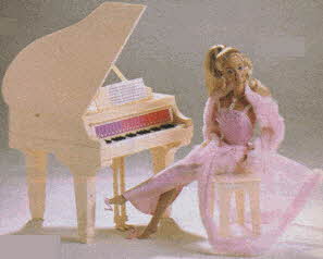 Pink  & Pretty Barbie and Barbie Electronic Piano From The 1980s