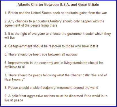 What was the importance of the Atlantic Charter?