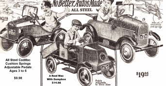 Toy Steel Vintage Pedal Cars from the 20s