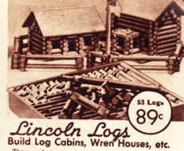Lincoln Logs construction set from the 30s