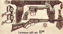 Lawman Set including Holster and Guns From The 1970s